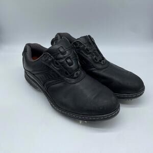 Footjoy Contour Series Black Leather Golf Shoes Men’s Size 11 Wide Pre owned